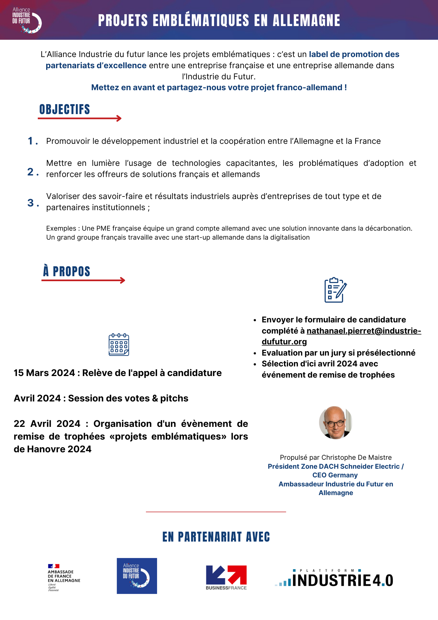 Document de communication du processus des projets emblématiques en Allemagne